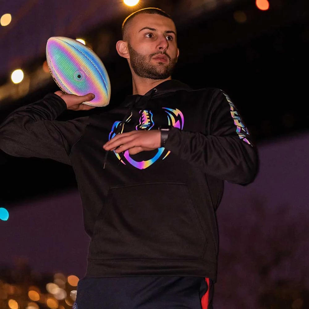 đ„BIG SALE - 44% OFFđ„Holographic Reflective Glowing Rugby Football and Basketball