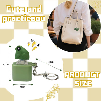 Frog Croaking Fidget Toy - Rechargeable Frog Croaking Keychain, Frog Croaking Stress Reliever with Colorful Lights, Fun & Portable Anxiety Relief Toy