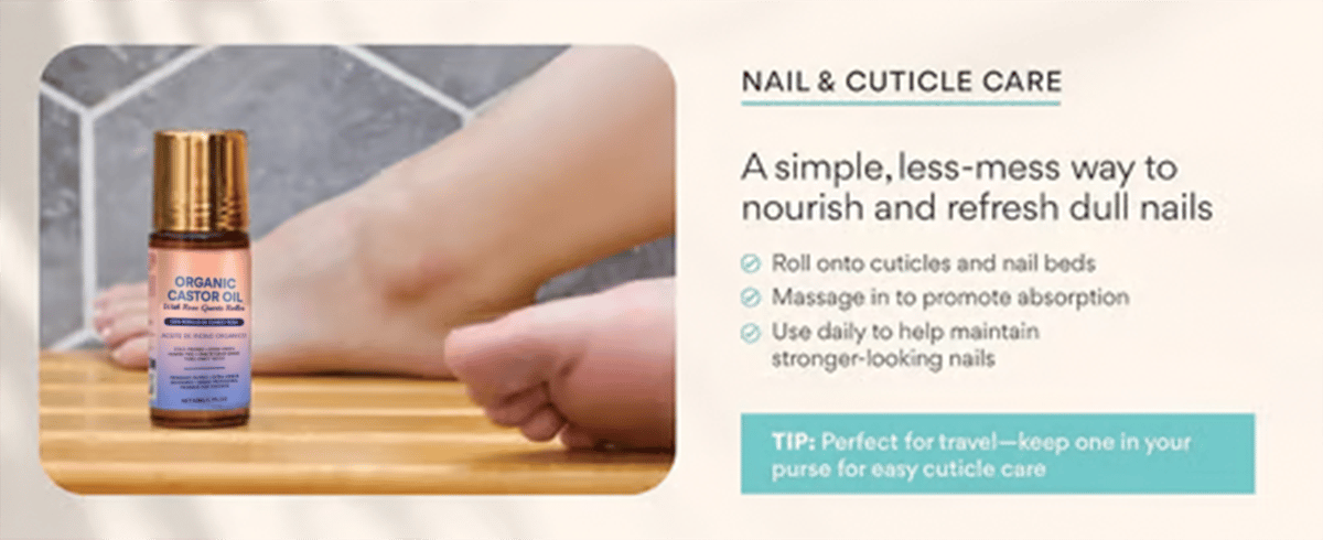 🌿 Refresh & Revive - ✨ Organic Castor Oil Roll-On - For Radiant Skin, Lush Hair & Relaxation