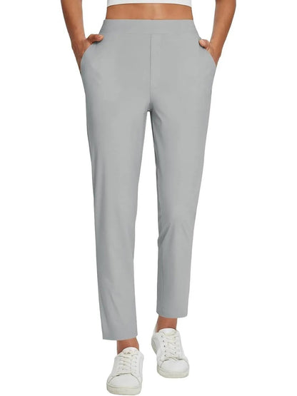 Womens Travel Lightweight Anklle Pants With Zipper Pockets Summer UPF50