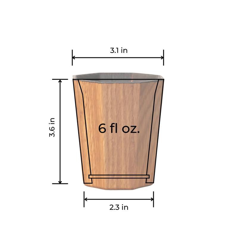 🔥Handmade and Charred Drinking Vessel - Ideal Whiskey Glass for Whiskey Consumption