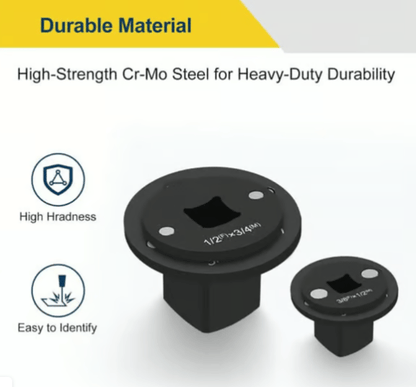 ✨2025 Low Profile Impact Socket Adapter Set – Industrial Drive Ratchet & Wrench Adapter Set for Tight Spaces, 4PC Hardware Kit: 3/4" to 1", 1/2" to 3/4", 1/2" to 3/8", 1/4" to 3/8"