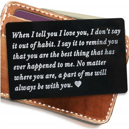 🔥 BIG SALE - 43% OFF🔥🔥 - Mini Laser Engraved Wallet Card, Commemorative Card
