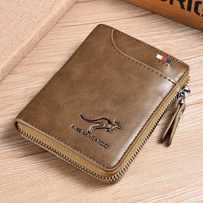 Men Wallet Zipper  Purse ( RFID PROTECTED )