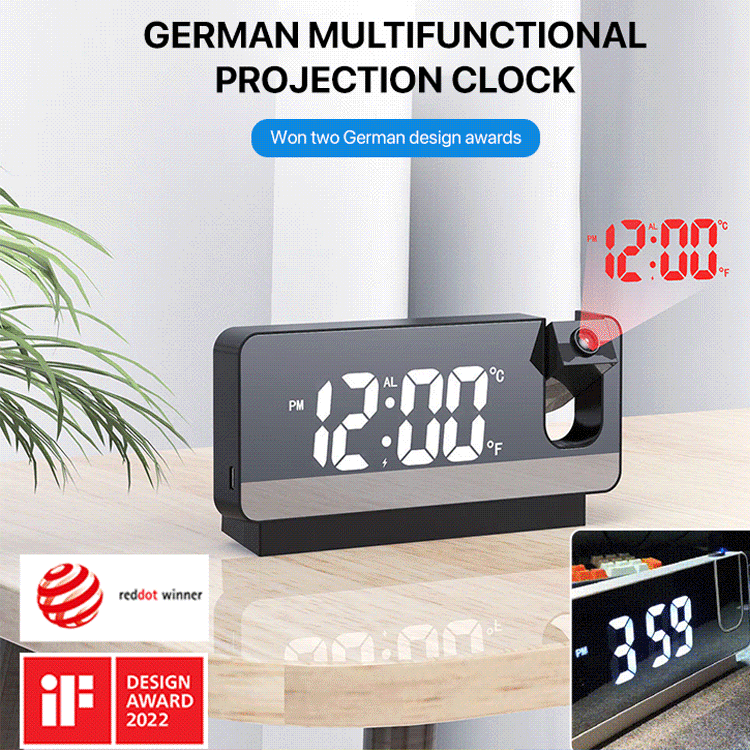 🔥BIG SALE - 46% OFF🔥🔥Mirror projection alarm clock