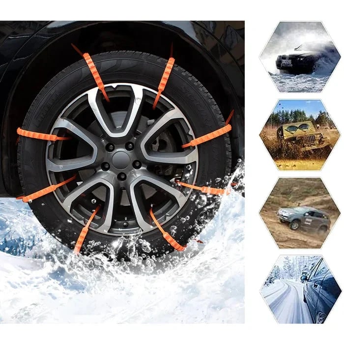🔥2025 Winter Hot Sale🔥Universal Reusable Anti-skid PE Tire Chains