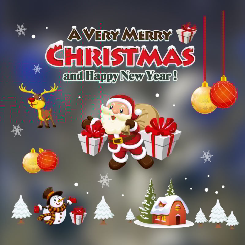 🔥Christmas Window Clings