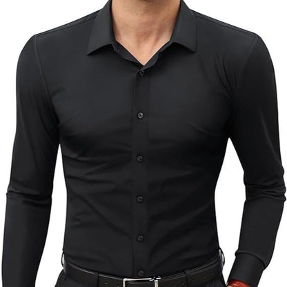 🔥Stretch Slim Fit Long Sleeve Button Down Shirts