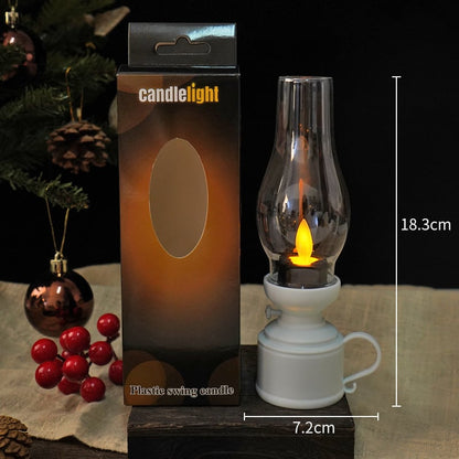 ✨🕯️LED Vintage Kerosene Lamp Electronic Swing Candle