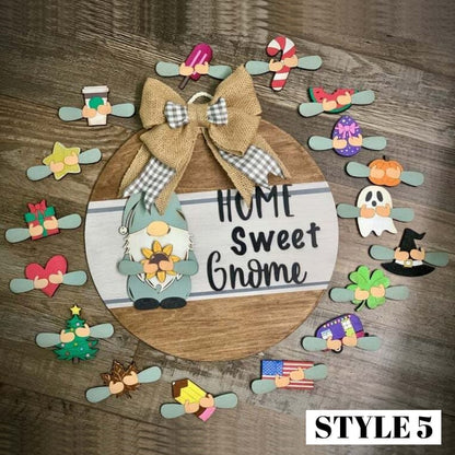 🔥 BIG SALE - 47% OFF🔥🔥 🎉-Cute 3D Seasonal Interchangeable Gnome Door Hanger
