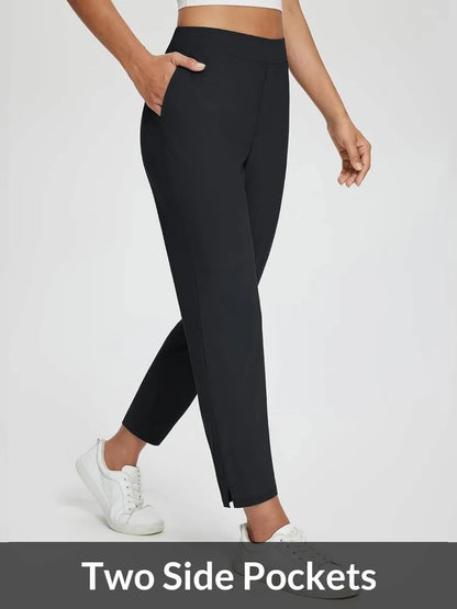 Womens Travel Lightweight Anklle Pants With Zipper Pockets Summer UPF50