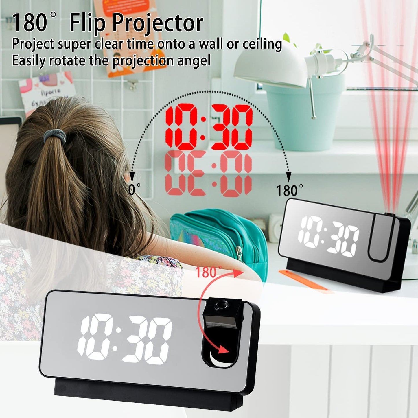 🔥BIG SALE - 46% OFF🔥🔥Mirror projection alarm clock