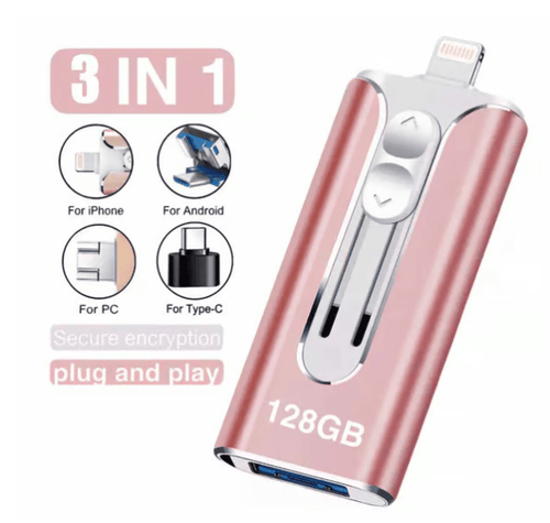 32~256GB Micro USB + 8 Pin + USB 3.0 3 in 1 Mobile Phone Computer U-Disk