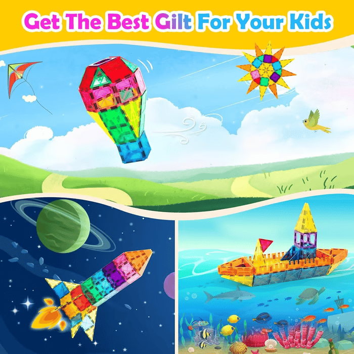 🎁🔥🧲 Children's Magnetic Building Blocks – STEM Educational Toys