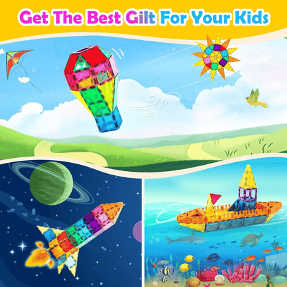 🎁🔥🧲 Children's Magnetic Building Blocks – STEM Educational Toys