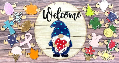 🔥 BIG SALE - 47% OFF🔥🔥 🎉-Cute 3D Seasonal Interchangeable Gnome Door Hanger