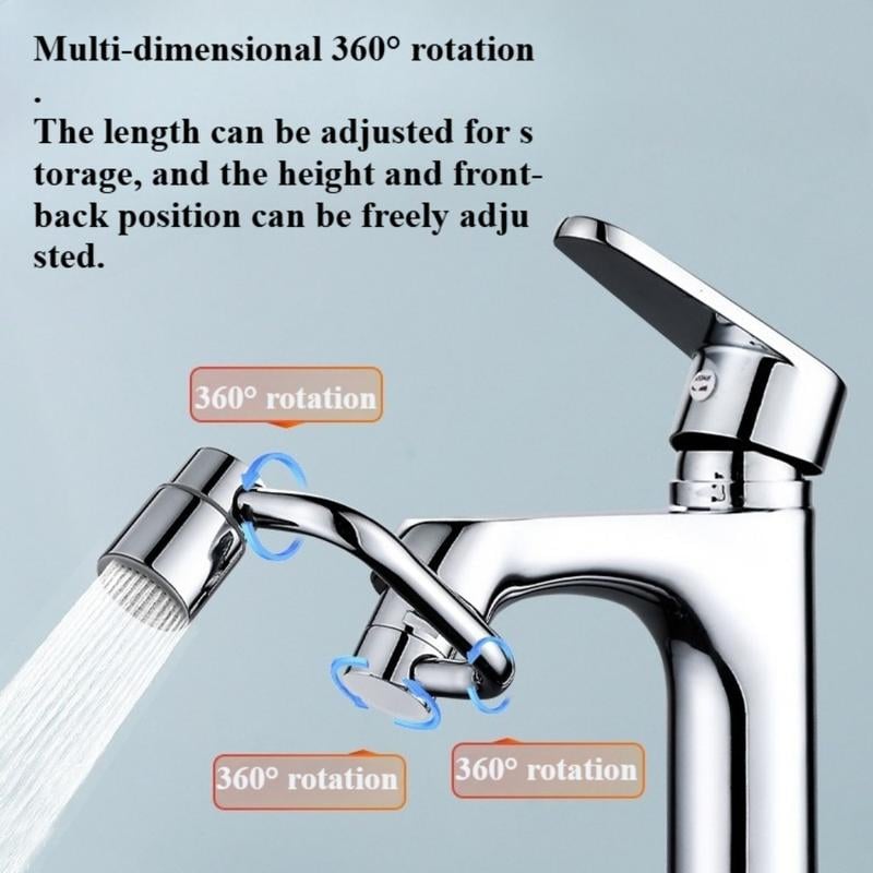 🚰 Upgrade Your Washing Routine✨ TTZZ 360° Rotatable Faucet Aerator Extension - For Effortless, All-Angle Control!