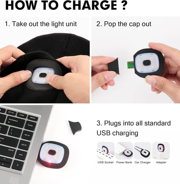 ⏰🔥Hot Sale 46% OFF🔥🔥🎁LED Beanie Light