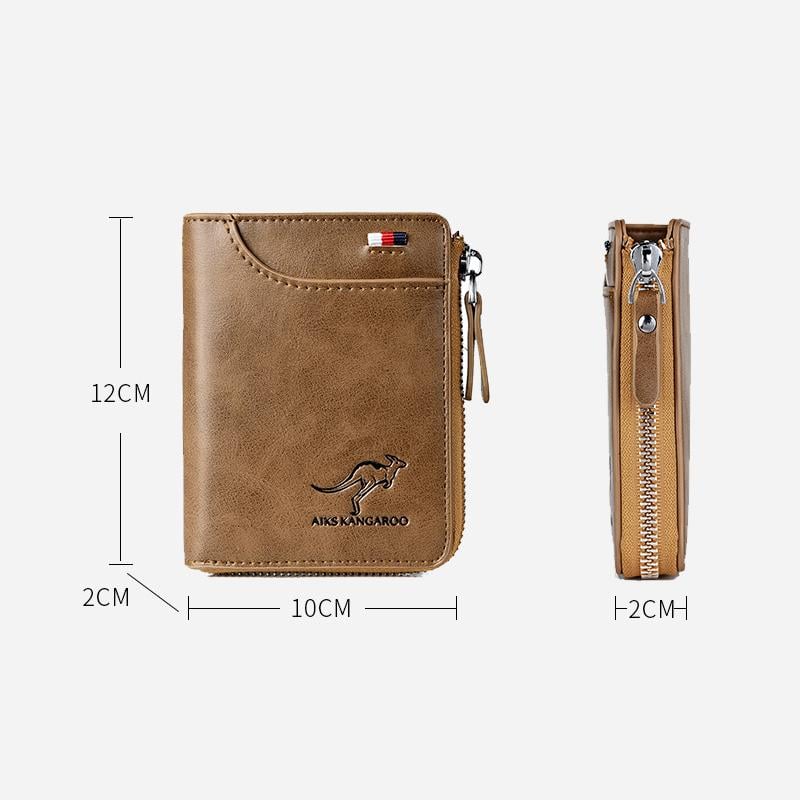 Men Wallet Zipper  Purse ( RFID PROTECTED )