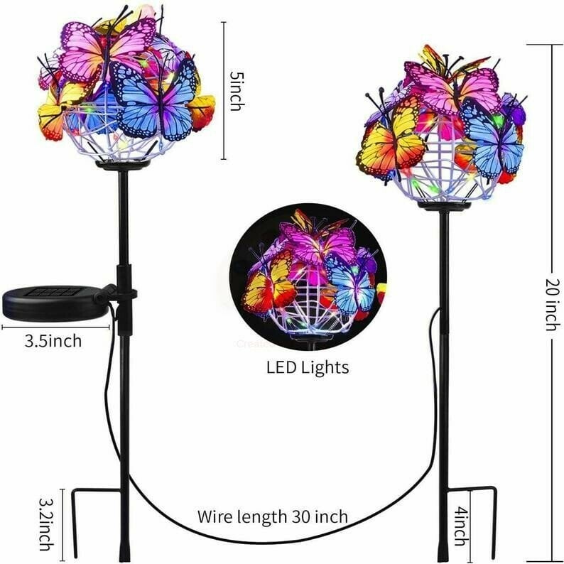 🔥BIG SALE - 48% OFF🔥Solar Stake Lights Butterflies Decor Lights