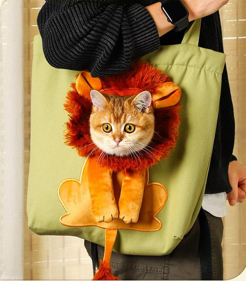 🦁Lion-Shaped Pet Canvas Shoulder Bag