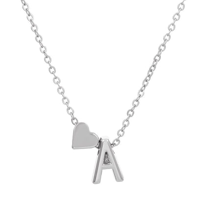 📿Tiny Initial Necklaces Golden Heart Letter A-Z