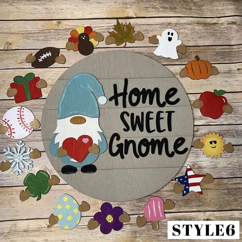 🔥 BIG SALE - 47% OFF🔥🔥 🎉-Cute 3D Seasonal Interchangeable Gnome Door Hanger