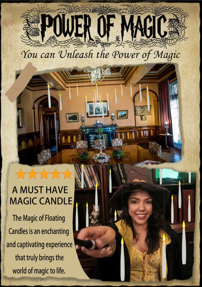 Fantasy Floating Candles with Wand Remote