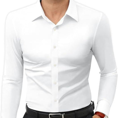 🔥Stretch Slim Fit Long Sleeve Button Down Shirts