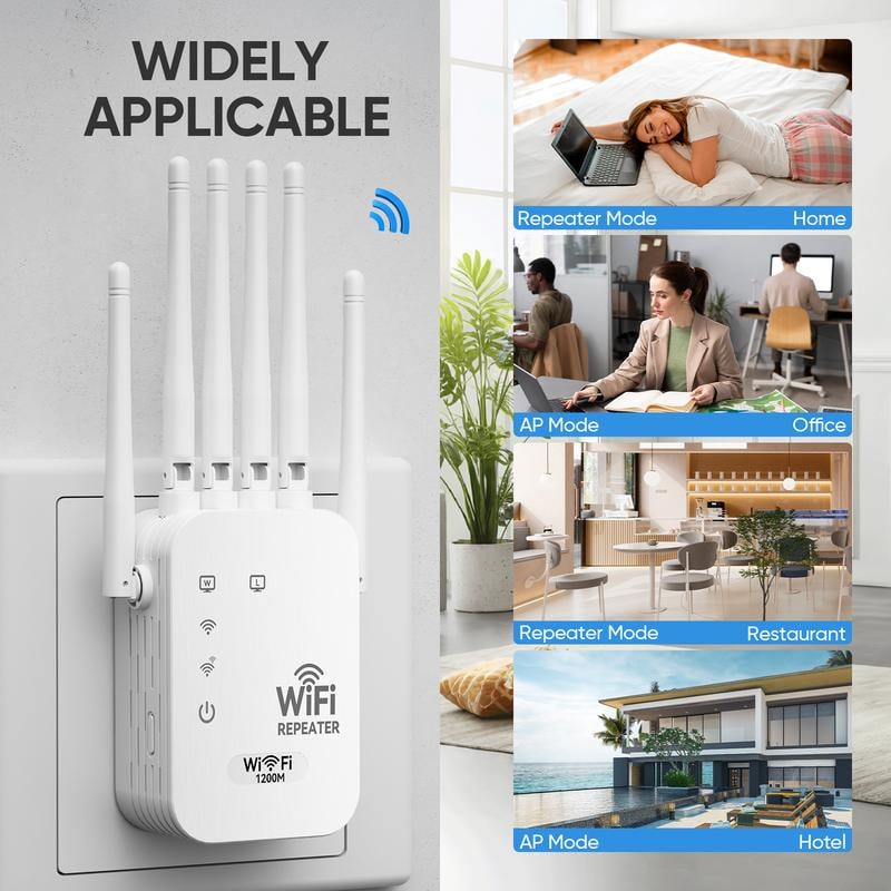 📶WiFi Extender 6-Antenna Strong Signal🚀⚡