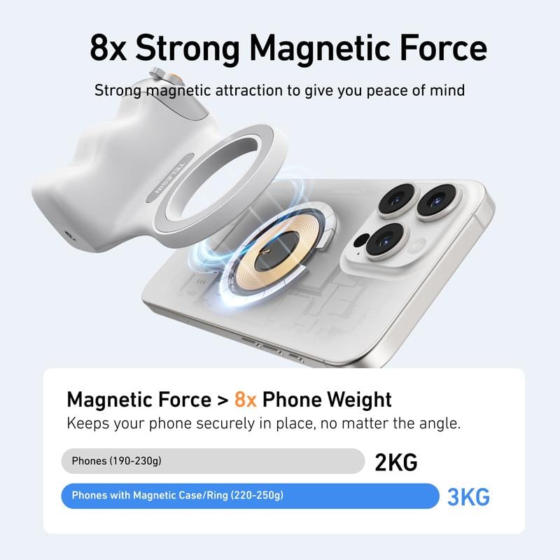 🔥Magnetic Phone Camera Grip with Wireless Shutter – DSLR-Style Handle for iPhone & Android,