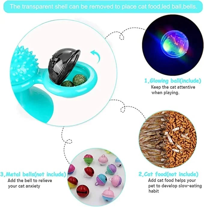 🔥 Interactive Windmill Cat Toys with Catnip