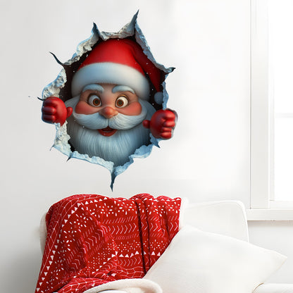 💥Cyber Monday🎁"Santa's Breaking In!" 🎅🏿🎅2D Creative Christmas Wall Stickers