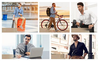 🔥Stretch Slim Fit Long Sleeve Button Down Shirts