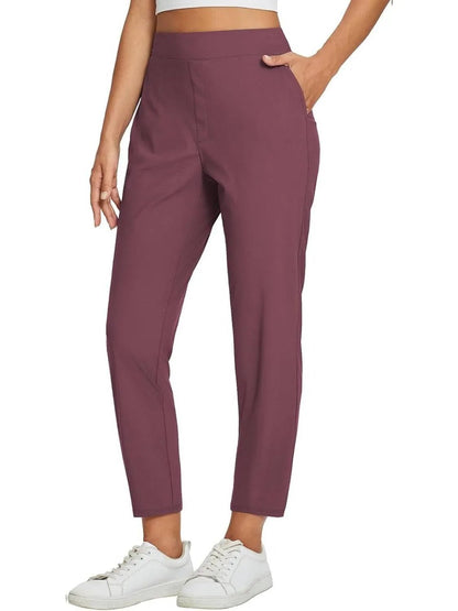 Womens Travel Lightweight Anklle Pants With Zipper Pockets Summer UPF50