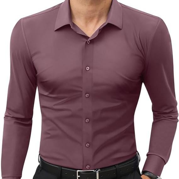 🔥Stretch Slim Fit Long Sleeve Button Down Shirts