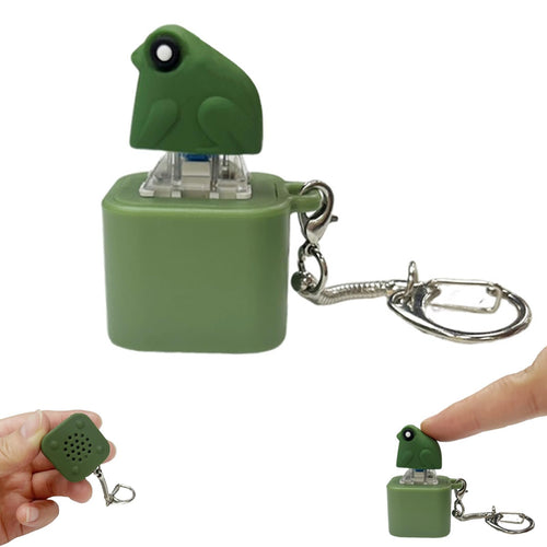 Frog Croaking Fidget Toy - Rechargeable Frog Croaking Keychain, Frog Croaking Stress Reliever with Colorful Lights, Fun & Portable Anxiety Relief Toy