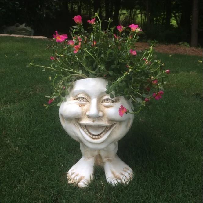 Mugglys Face Statue Planter - Happy New Year 48% OFF🎊