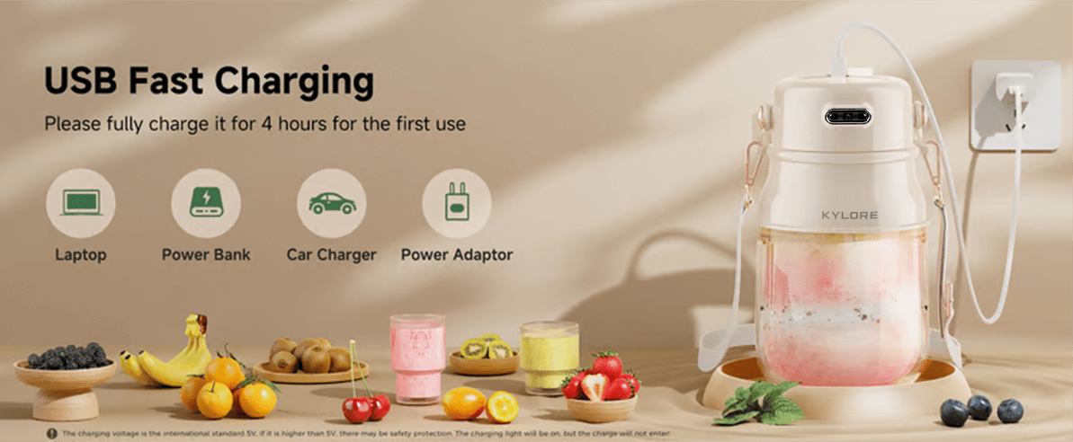 Portable Blender for Shakes and Smoothies with 27oz Cup and Lid