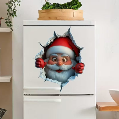 💥Cyber Monday🎁"Santa's Breaking In!" 🎅🏿🎅2D Creative Christmas Wall Stickers