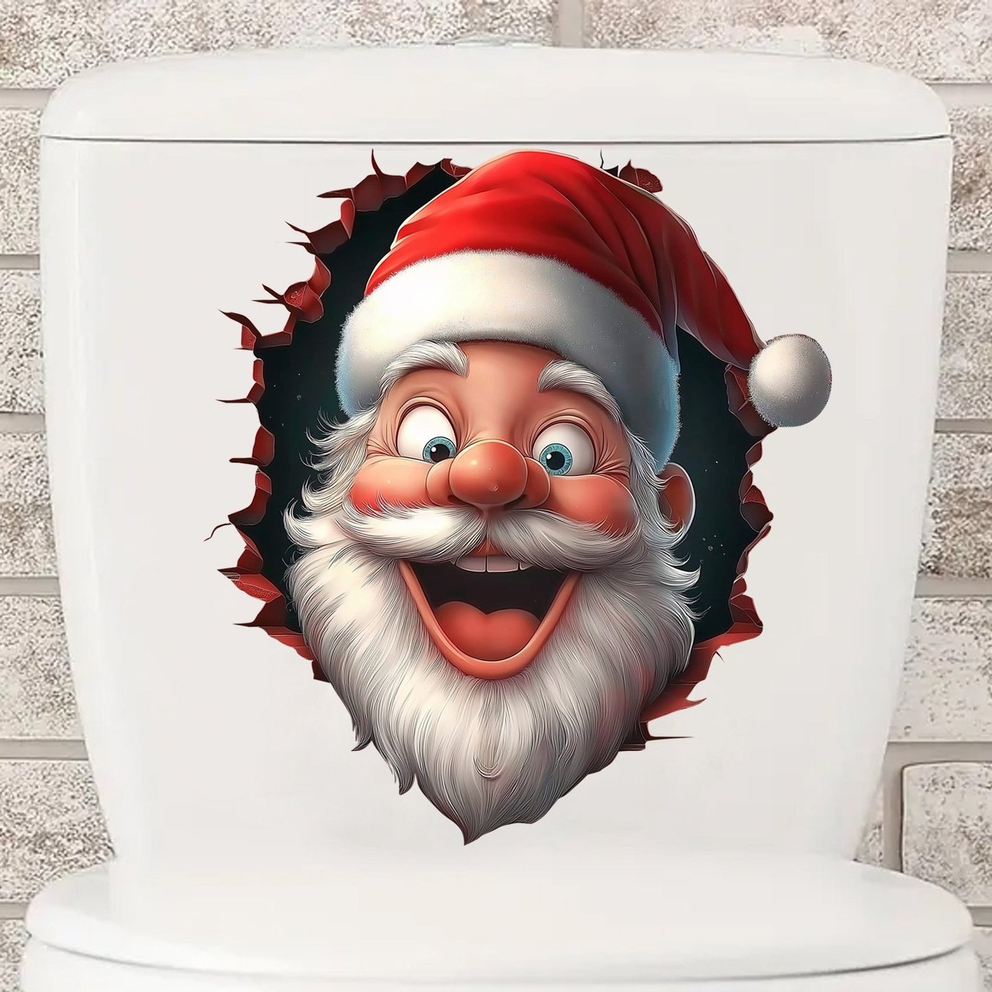 💥Cyber Monday🎁"Santa's Breaking In!" 🎅🏿🎅2D Creative Christmas Wall Stickers