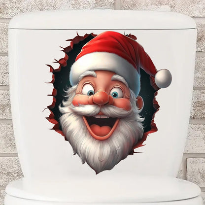 💥Cyber Monday🎁"Santa's Breaking In!" 🎅🏿🎅2D Creative Christmas Wall Stickers