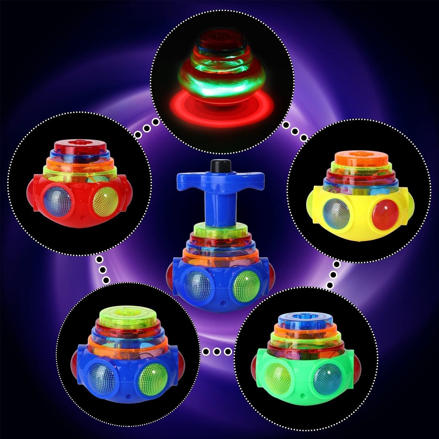🔥BIG SALE - 45% OFF🔥 Music Flashing Spinners Toy With Launcher