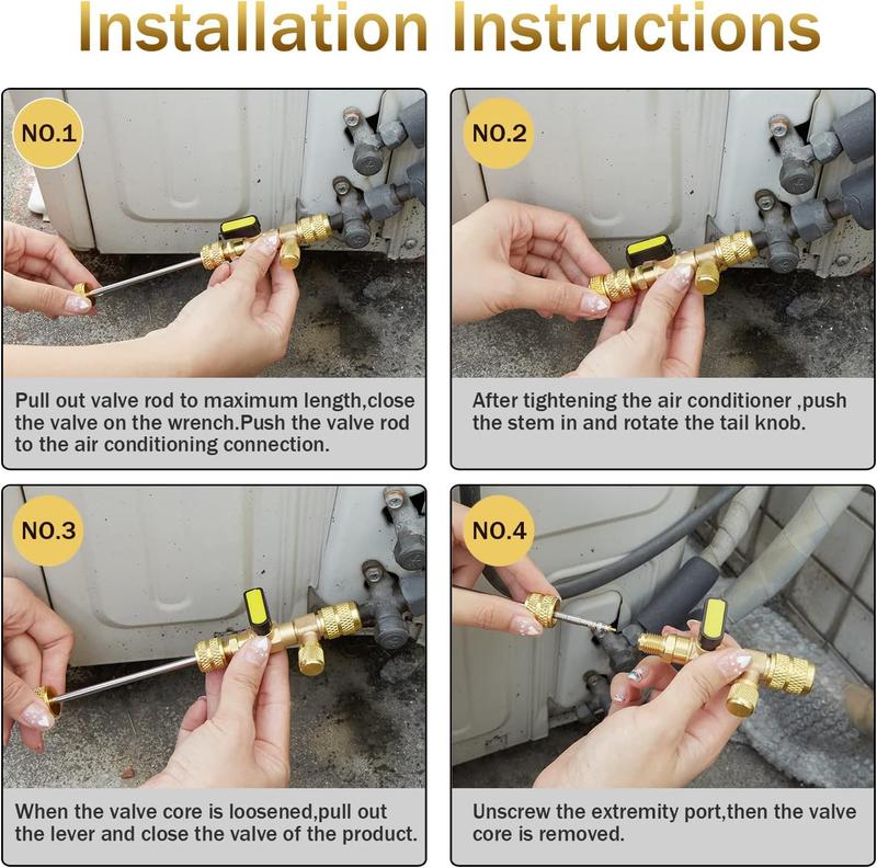 Home & Auto AC Valve Core Remover Installer Tool