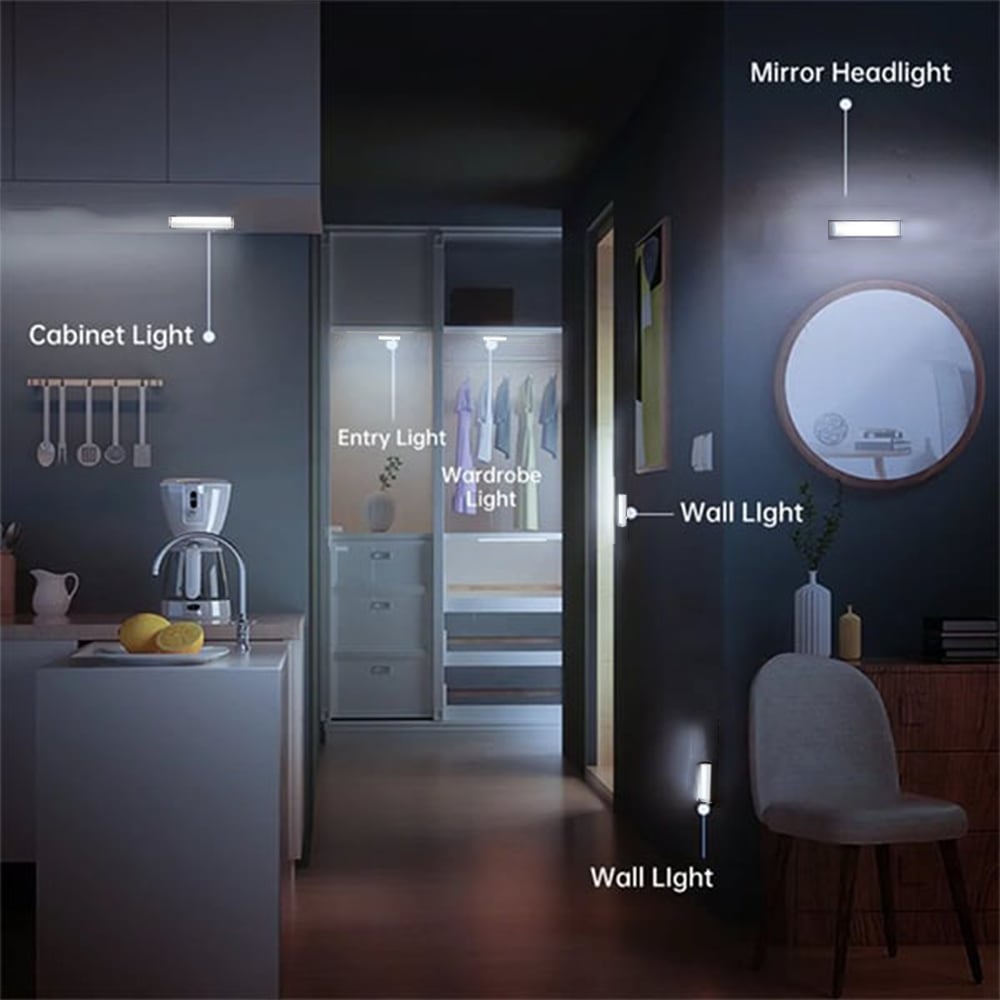 💡 Punch-free Smart Sensor Magnetic Rechargeable LED Lights
