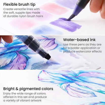 Watercolor nylon Brush Pen Sets🔥