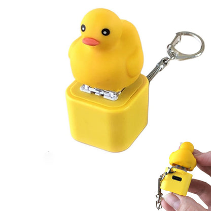 Frog Croaking Fidget Toy - Rechargeable Frog Croaking Keychain, Frog Croaking Stress Reliever with Colorful Lights, Fun & Portable Anxiety Relief Toy