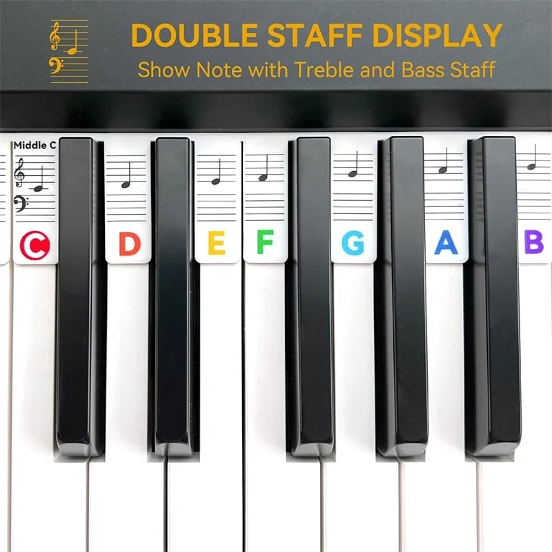 🎁  47% OFF🔥🔥--🎄Removable Piano Keyboard Note Labels