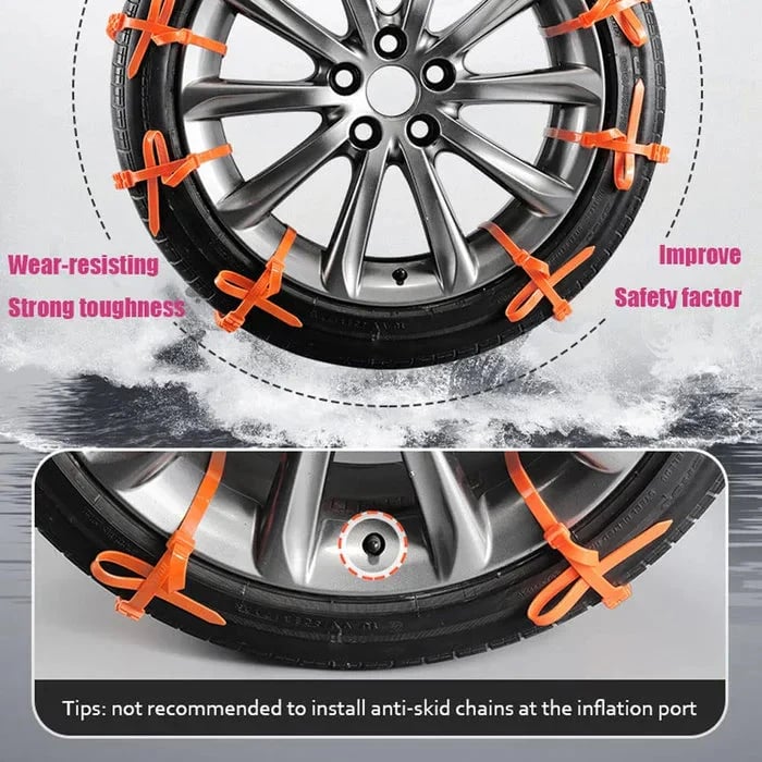 🔥2025 Winter Hot Sale🔥Universal Reusable Anti-skid PE Tire Chains