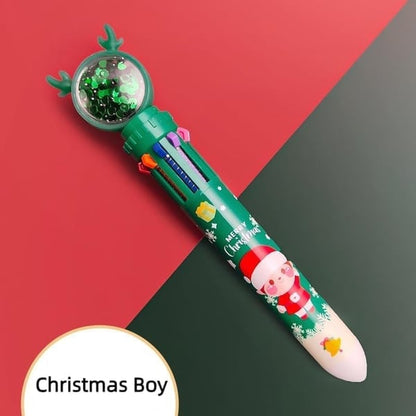 Cute Christmas Glitter Pen Set